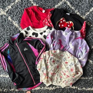 Bundle of 6 Toddler Girls Jackets/Sweatshirts